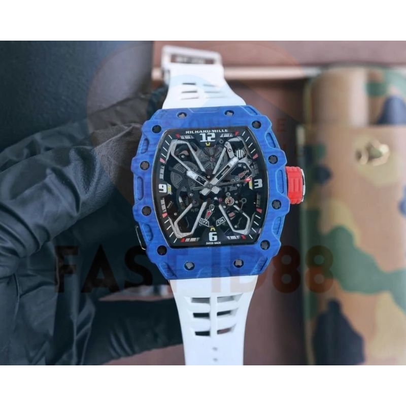 jam tangan pria rm 35 rafael nadal carbon titanium black dial 42mm