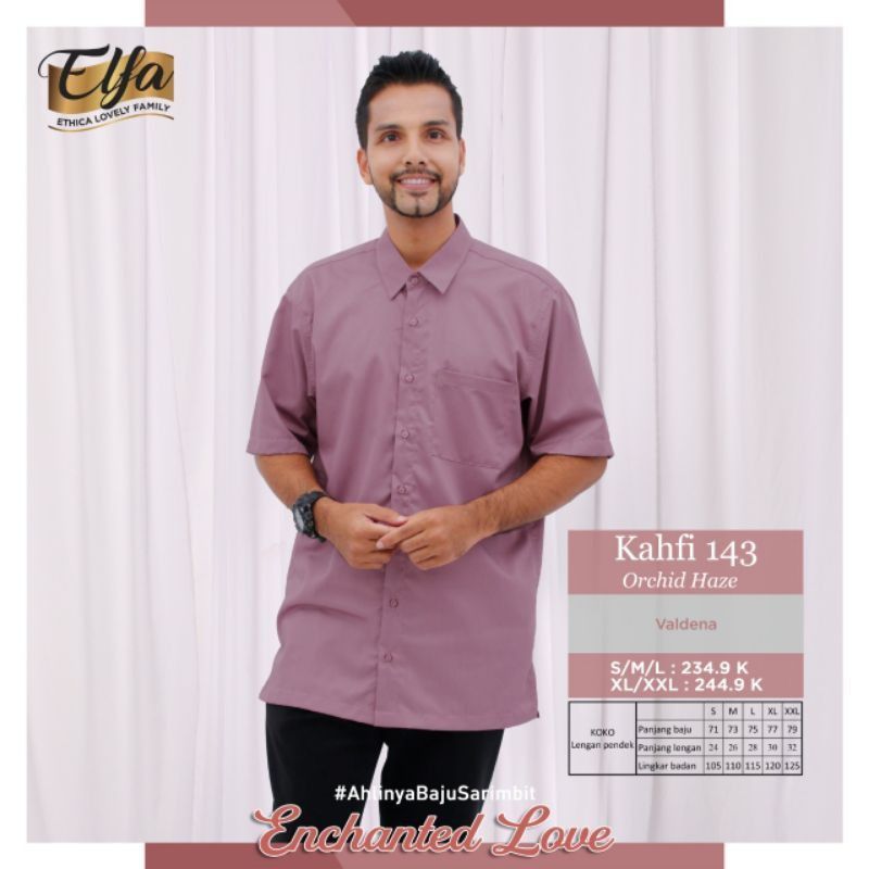 Ethica Sarimbit Elfa Keluarga Gamis dan Koko Couple Orchid Haze