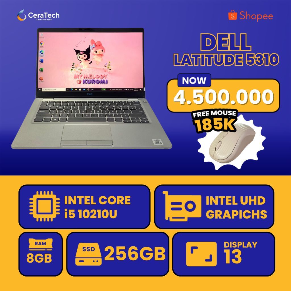 Laptop core i5 Dell Latitude 5310 / 5420 / 5290 - Harga Termurah - Original dan bergaransi - Dell 52