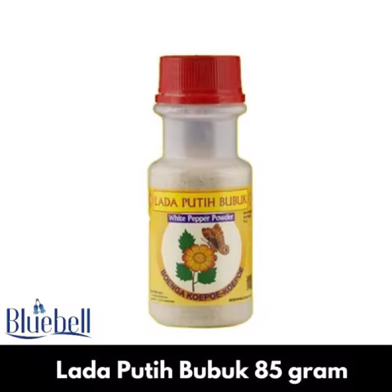 

Lada Putih Bubuk Bunga Kupu Kupu 85g