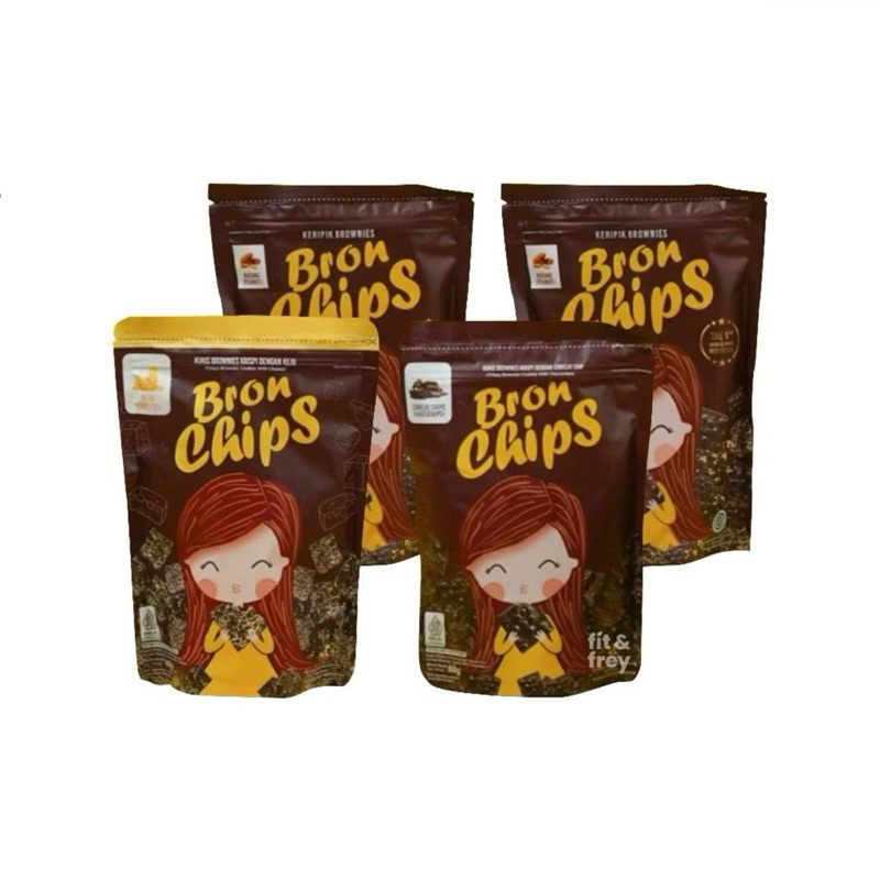 

BRONCHIPS Keripik Brownies 60g - Chocochip Cheese | Cemilan