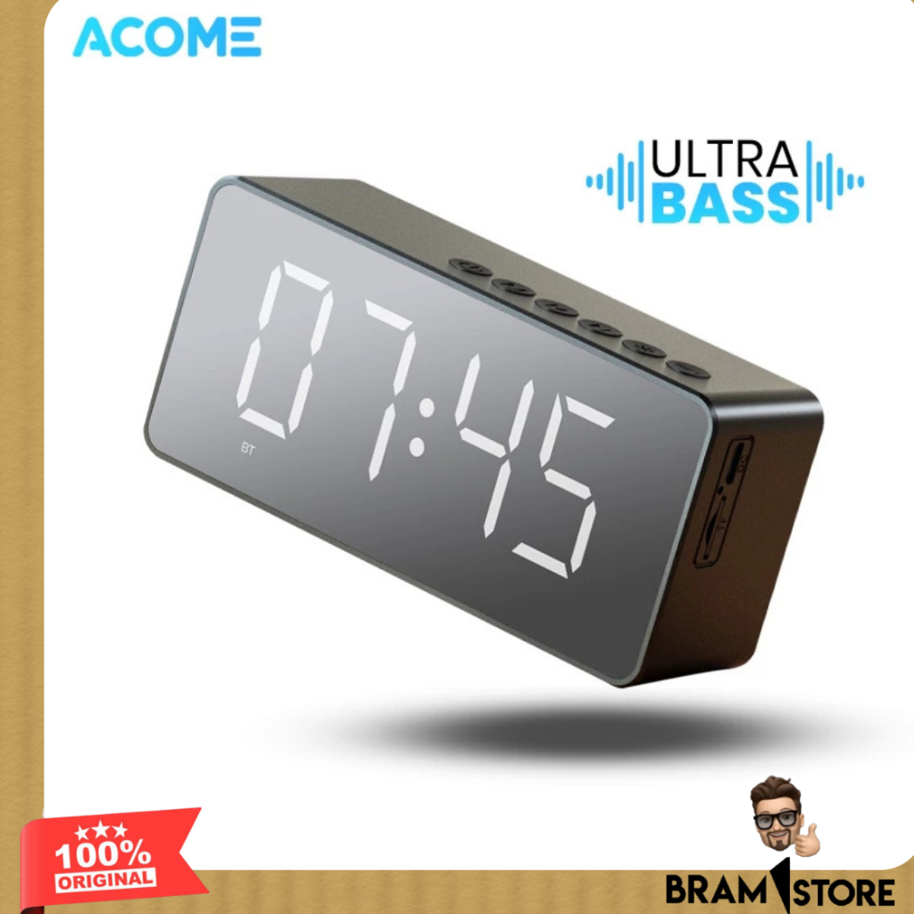 Acome A17 Speaker Bluetooth 5.2 Jam Alarm LED Display Shocking Bass Garansi Resmi 1 Tahun A17