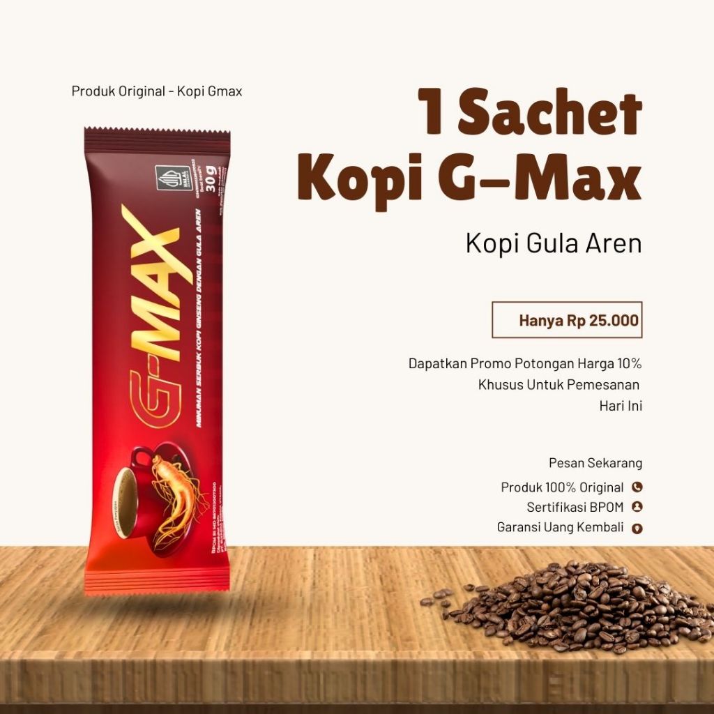 

ORIGINAL KOPI G-MAX 1 SACHET