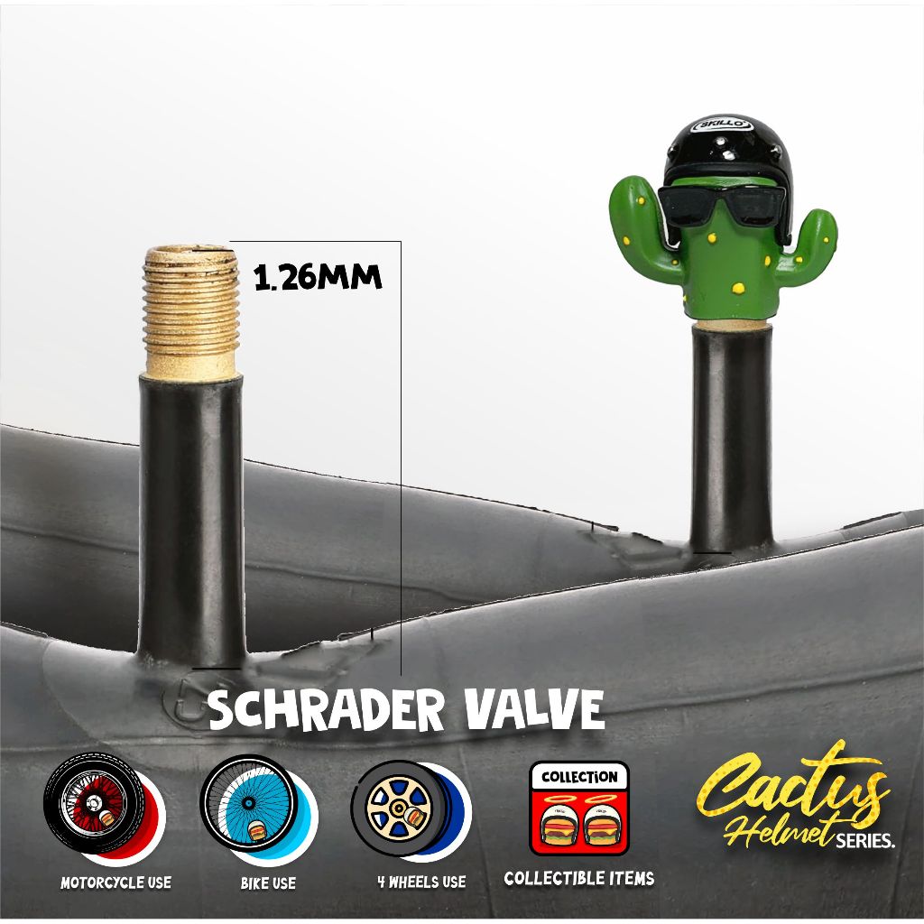 SKILLO -  Tutup Pentil Ban Motor Mobil - Cactus Valve Caps