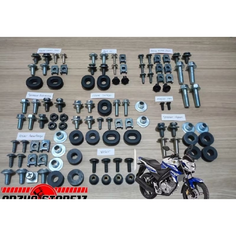 Baut body full set yamaha vixion nvl nva lengkap/baut body vixion new Baut body full set yamaha vixi
