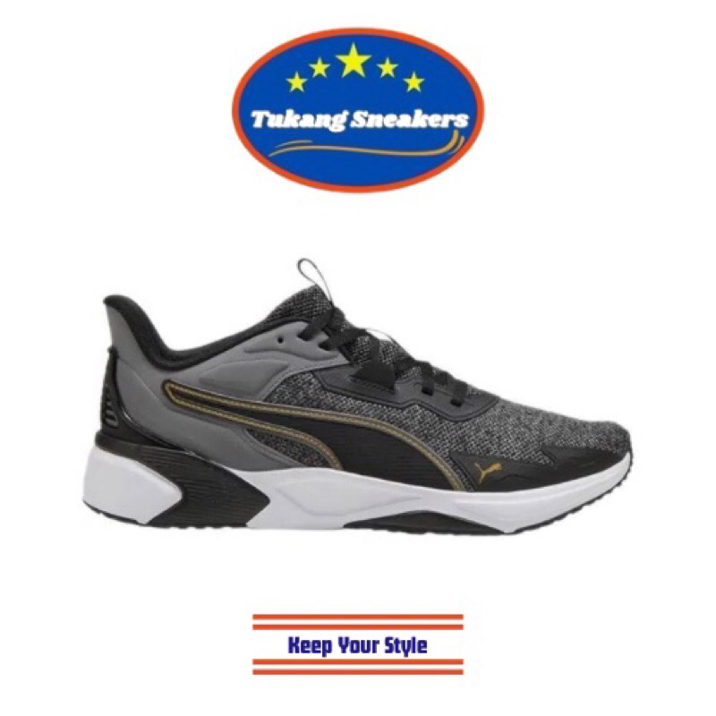Sepatu Lari Pria Puma Disperse XT 4 Knit Black Cool Dark PMA310799-02