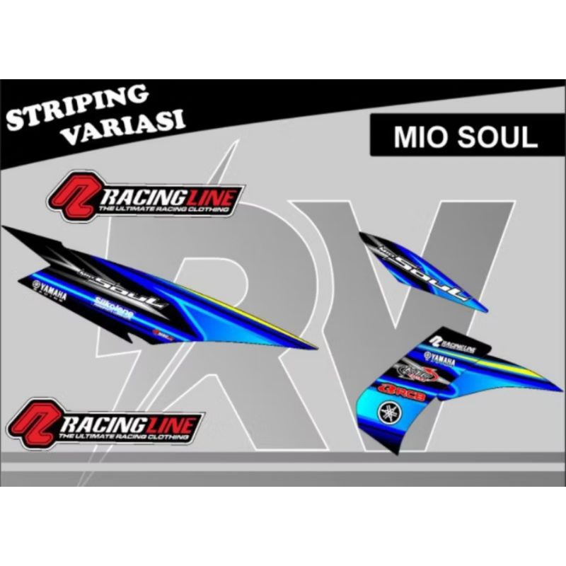 Striping Mio Soul Karbu Variasi Stiker Motor Yamaha Soul Karbu Lis Cover Lis Body Motor
