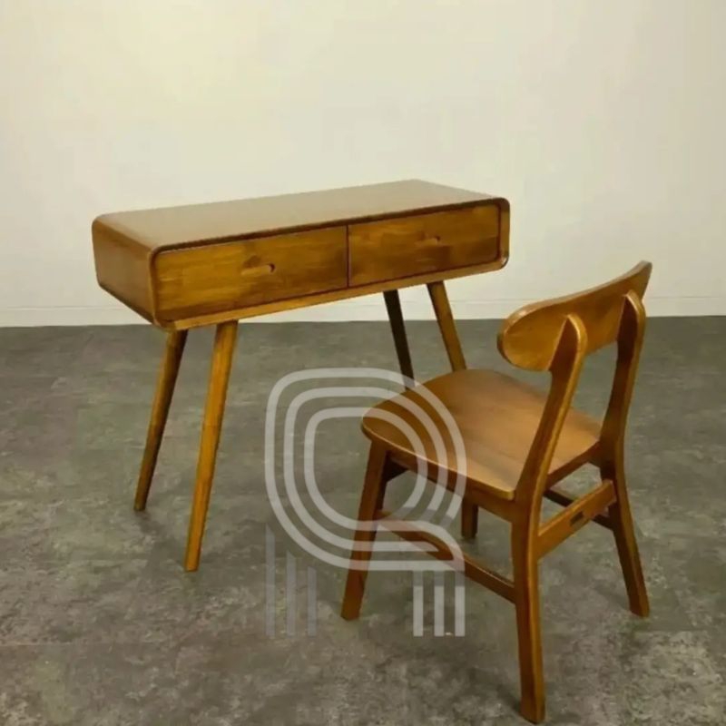 set Meja Belajar jati minimalis, Kursi Meja Belajar Jati Minimalis