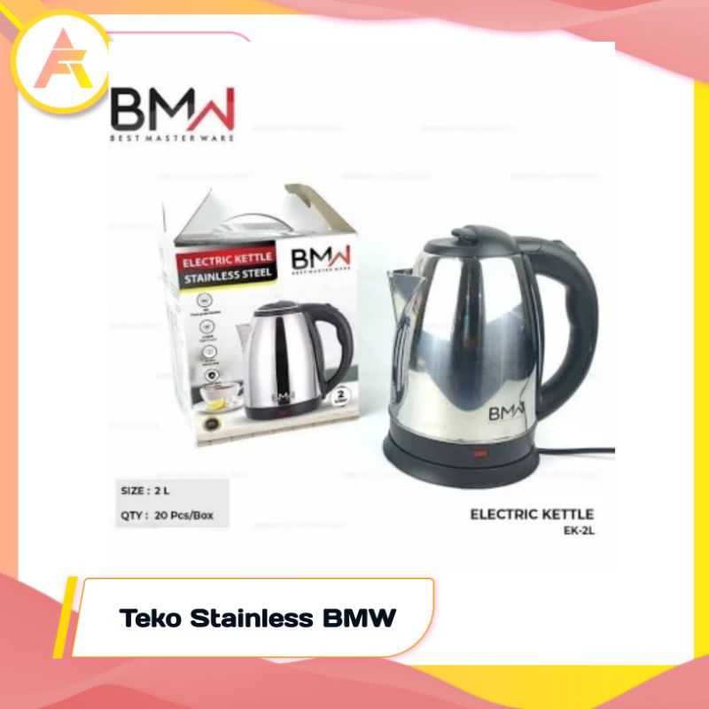 Teko Listrik Elektrik Stainless SQRS 2L / Teko listrik Stainless BMW / Teko listrik