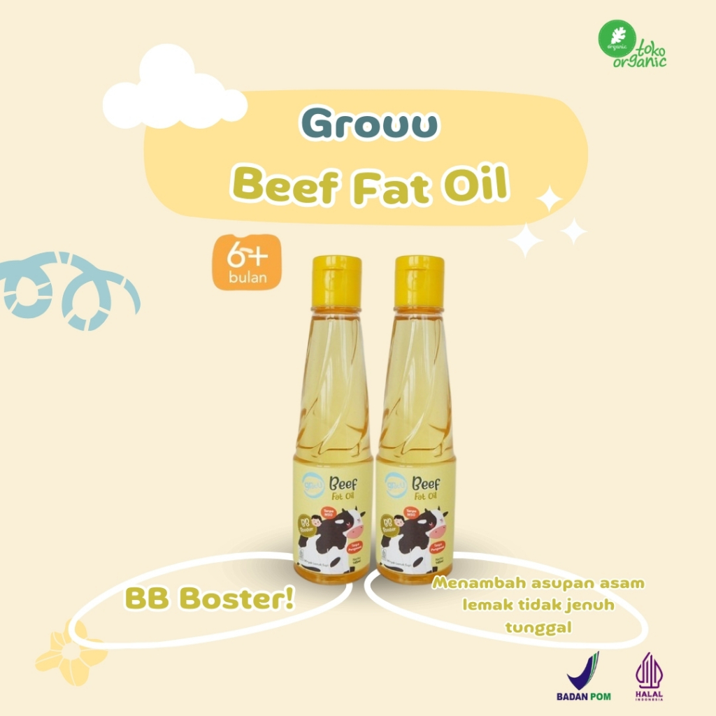 

Grouu Beef Fat Oil (145ml) | Minyak Lemak Sapi untuk BB Booster Aman untuk MPASI