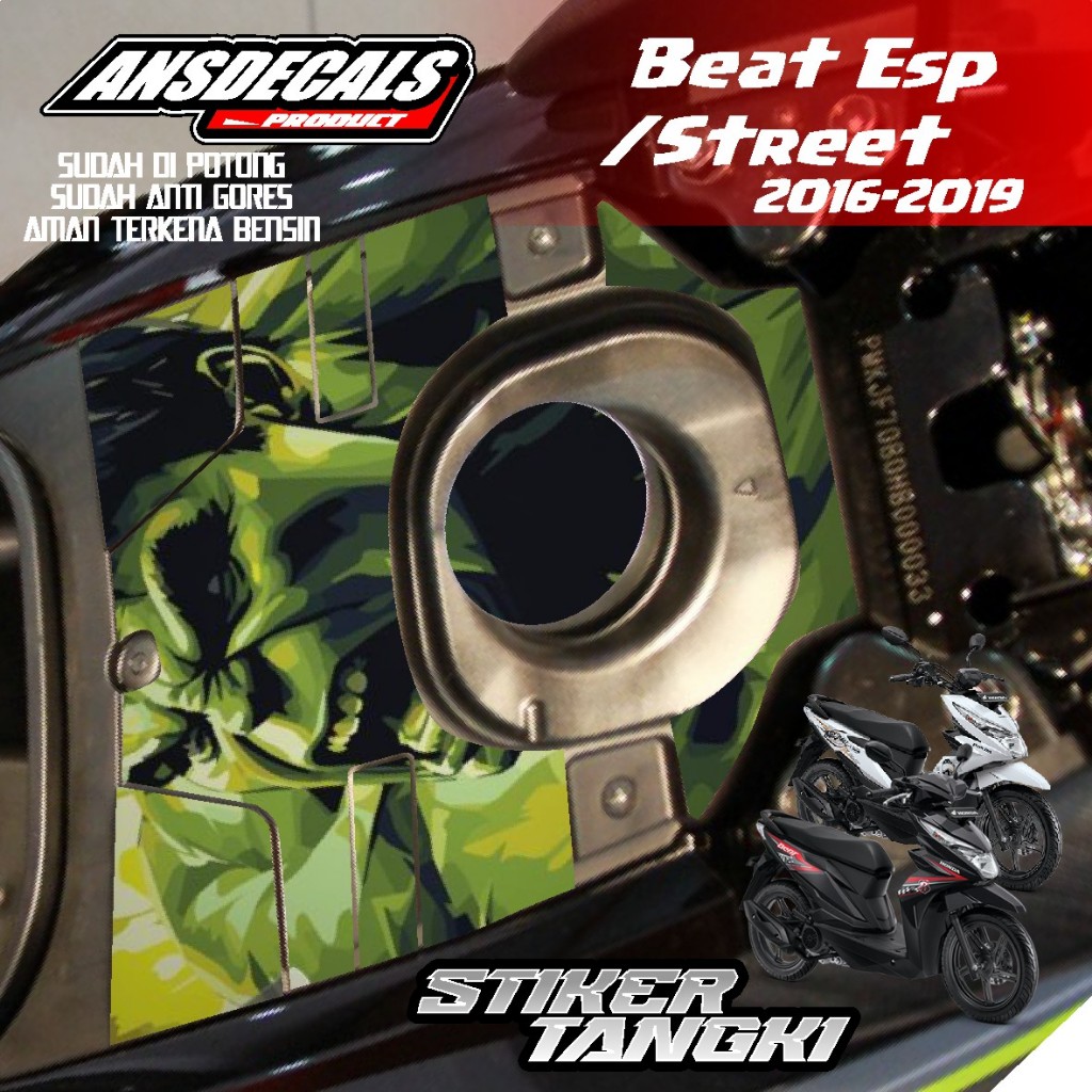 Sticker Tangki Bensin BEAT ESP Stiker Tangki BEAT STREET Anti Luntur Stiker Pelindung