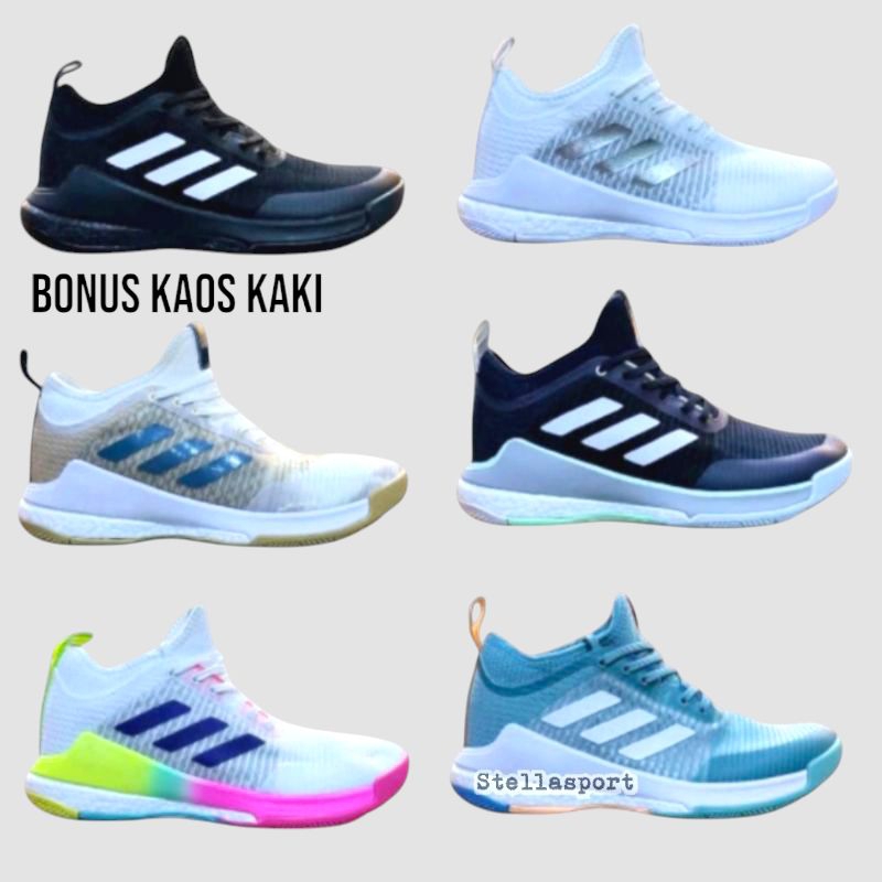 Sepatu Adidas Crazyflight Mid Grade ORI Sepatu voli pria wanita / sepatu basket Adidas