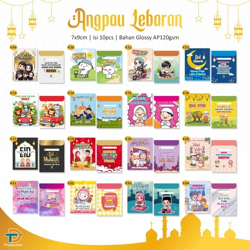 

AMPLOP ANGPAO ANGPAU LEBARAN KECIL LUCU 2025 MURAH