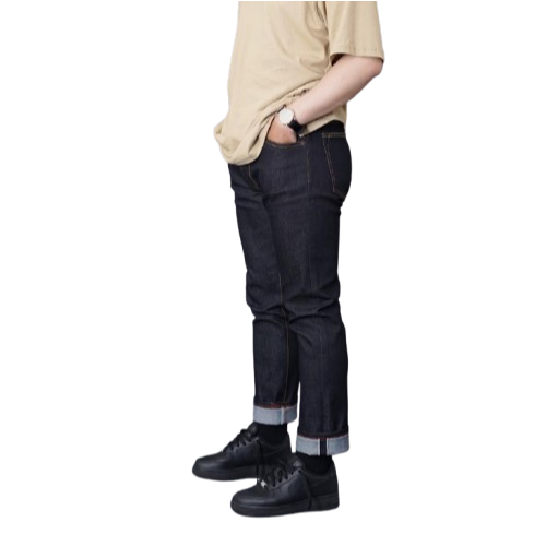 SVGE DENIM - Howllie Black Deep Indigo Selvedge Celana Denim Panjang