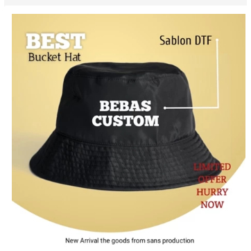 Topi Bucket Hats Custom Desain Premium PRIA&WANITA Dewasa Topi Caps Terlaris&termurah Special Origin