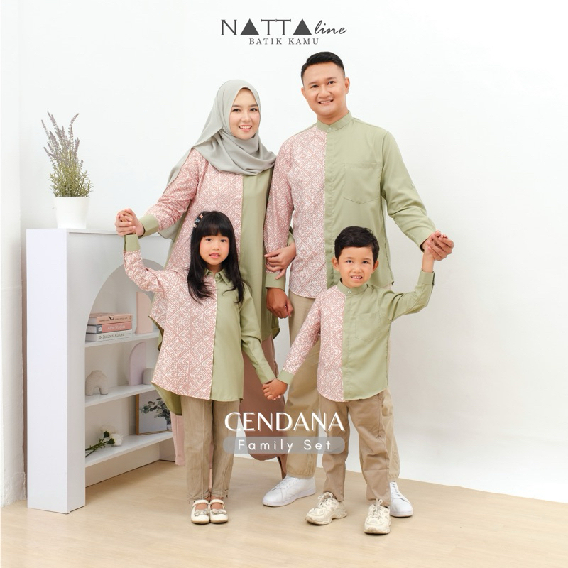 NATTALINE Set Batik Sarimbit Keluarga Cendana