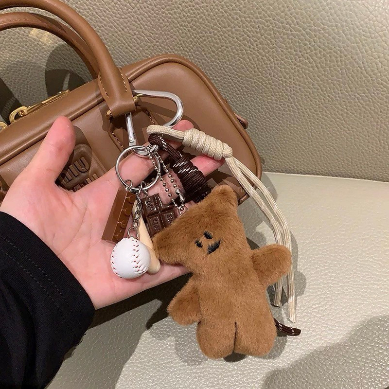 PO| Monstell Gantungan kunci tas bag charm aesthetic strap bag keychain carabiner boneka beruang bas