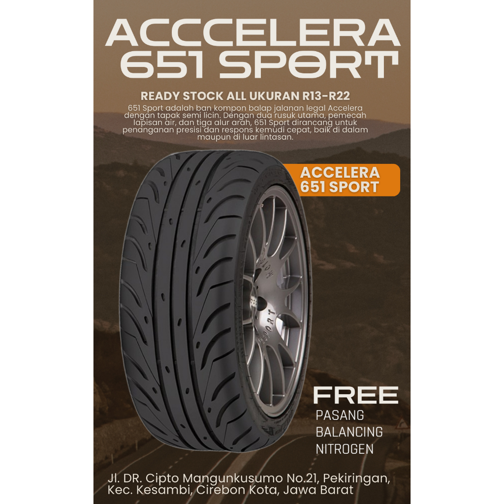 Ban Mobil Velg R17 205/45 Accelera 651 - Ban Semislick Accelera