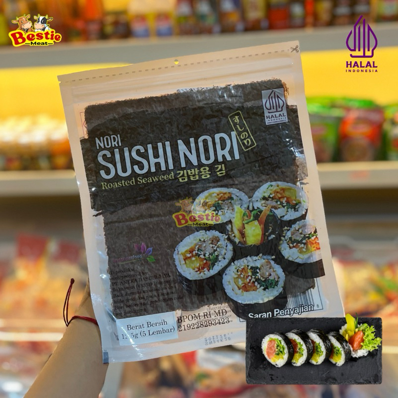 

JSF Nori Sushi Kimbab Roasted Seawed Halal Isi 5 Lembar