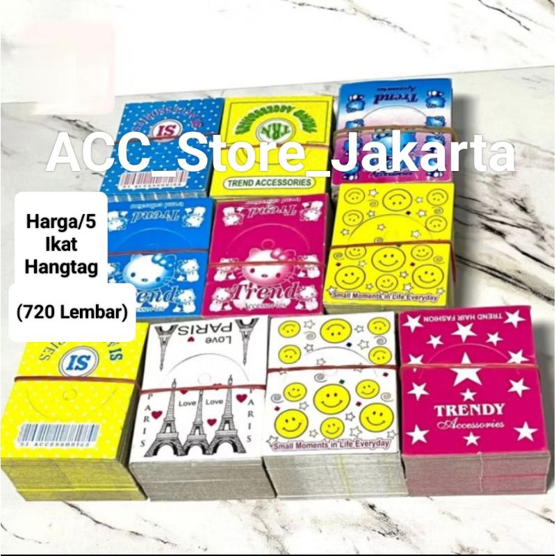 

Grosir Hangtag/Label Aksesoris Berbagai Motif Isi 720 Lembar