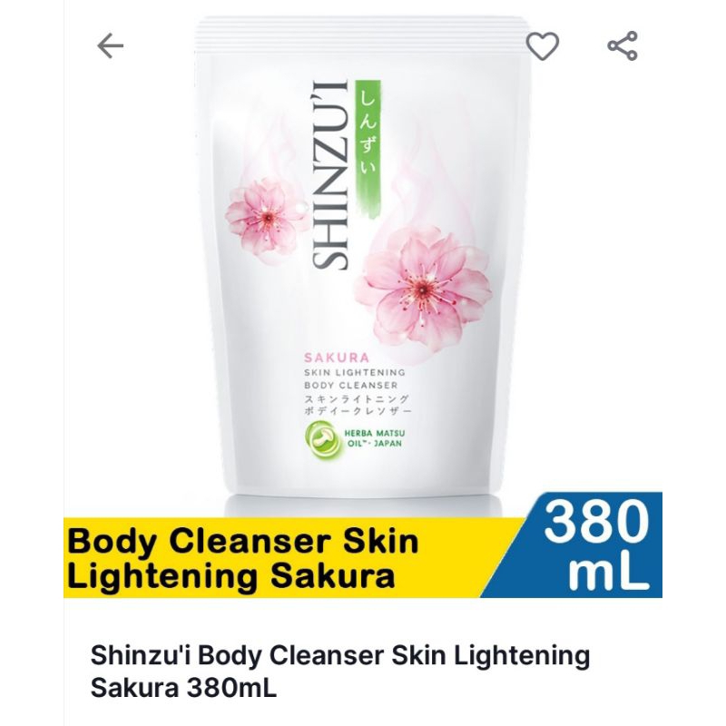 shinzui sabun cair 380/400ml refill termurah dishopee