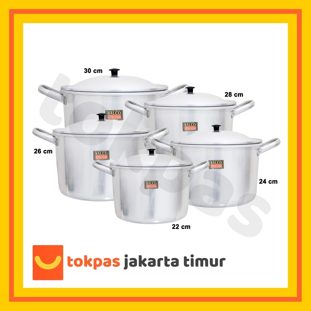 [KHUSUS GOJEK/GRAB] Panci Set Aluminium Tinggi 22 24 26 28 30 cm Halco Panci Sayur / Panci Kuah / Pa