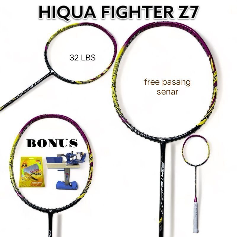 RAKET BADMINTON HIQUA FIGHTER PRO Z7 ORIGINAL
