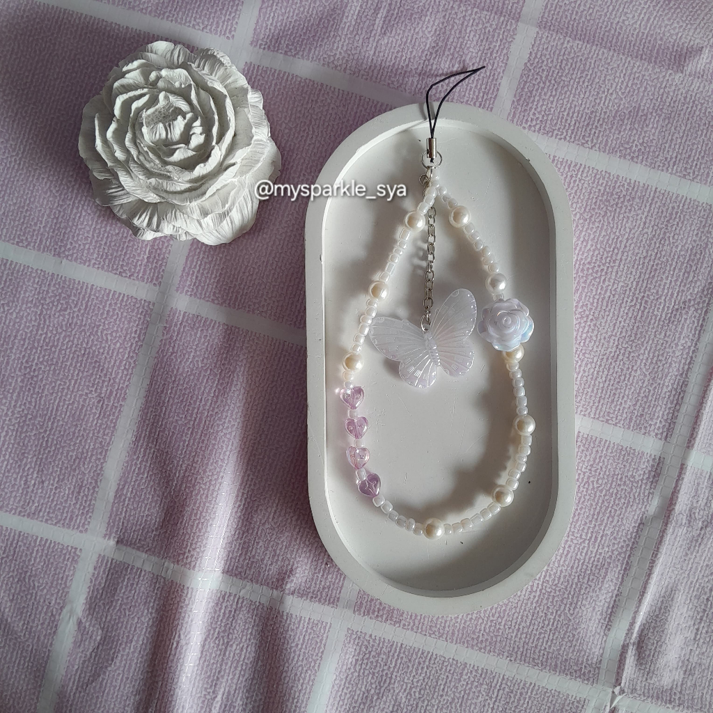 Gantungan Hp Mutiara | Strap Hp Mutiara Cantik | Aksesoris Hp Lucu | Strap Hp Panjang