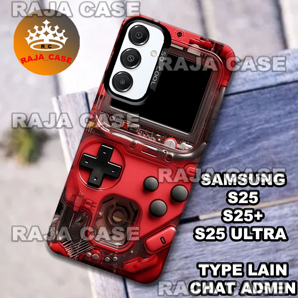 (RC18) Case hp Samsung S25 - Samsung S25 Plus - Samsung S25 Ultra/Motif Gameboy/case hologram Samsun