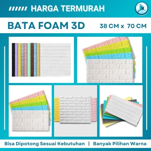 Wallpaper Dinding Foam Bata Wallpaper Kamar Foam Wallpaper Waterproof