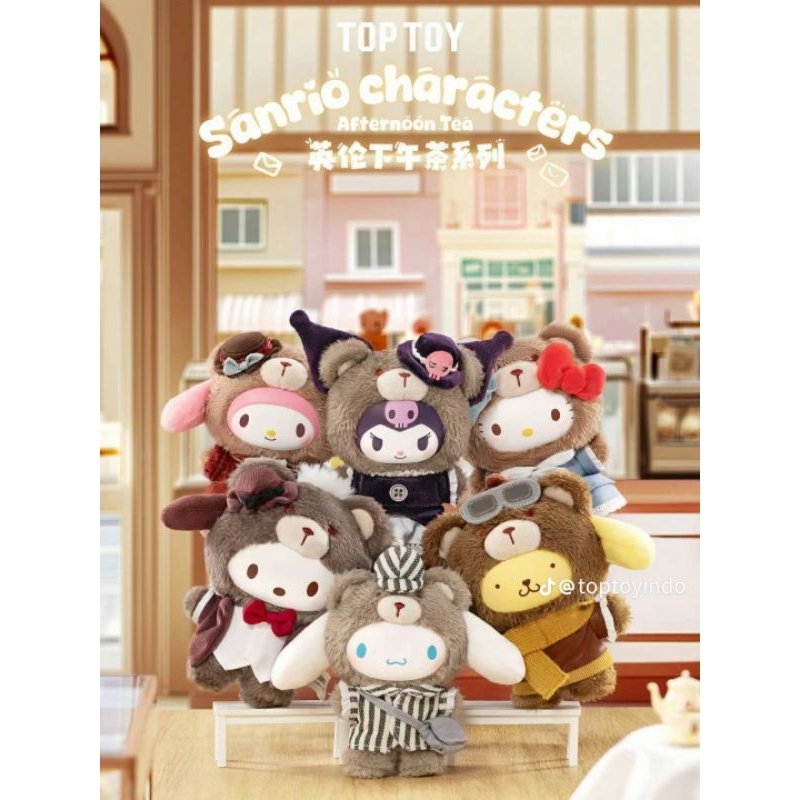 [PREORDER] Open Sharing Toptoy Miniso Indonesia Sanrio Afternoon Tea Blind Box Bag Charm Plushie