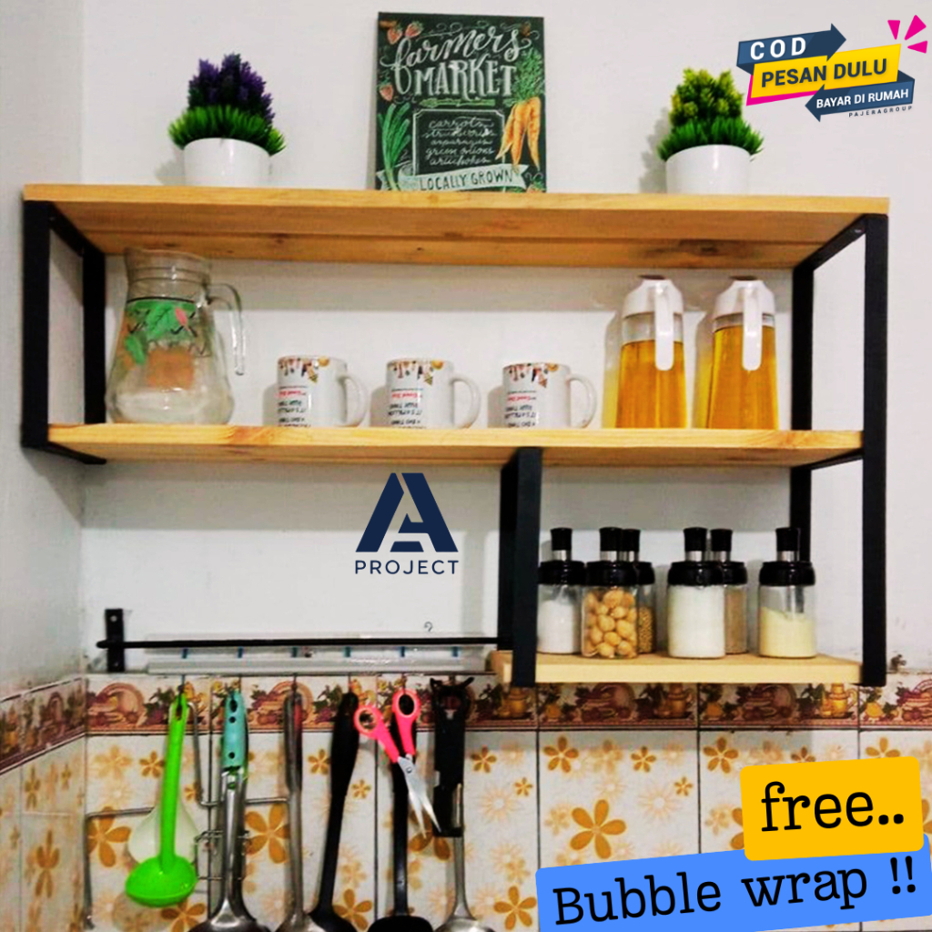 Rak bumbu Dapur Rak dapur Minimalis Rak Dapur aestetic Estetik gantung melayang Multifungsi Rak pera