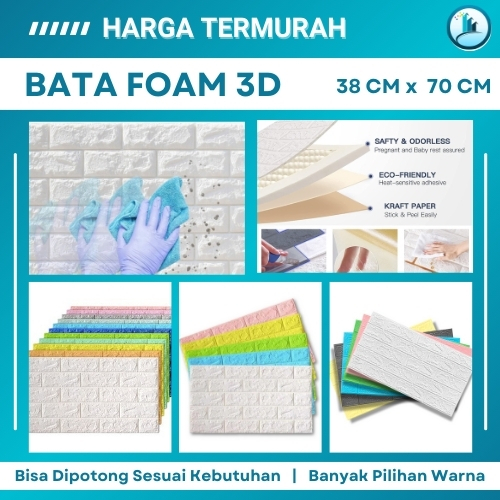 Wallpaper Foam Warna Warni Wallpaper Dinding Tebal Wallpaper Dinding Praktis