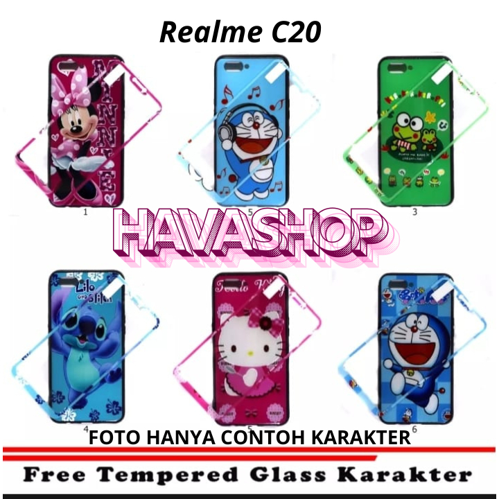 Compitable With Realme C20 Softcase Karakter TPU Silicon