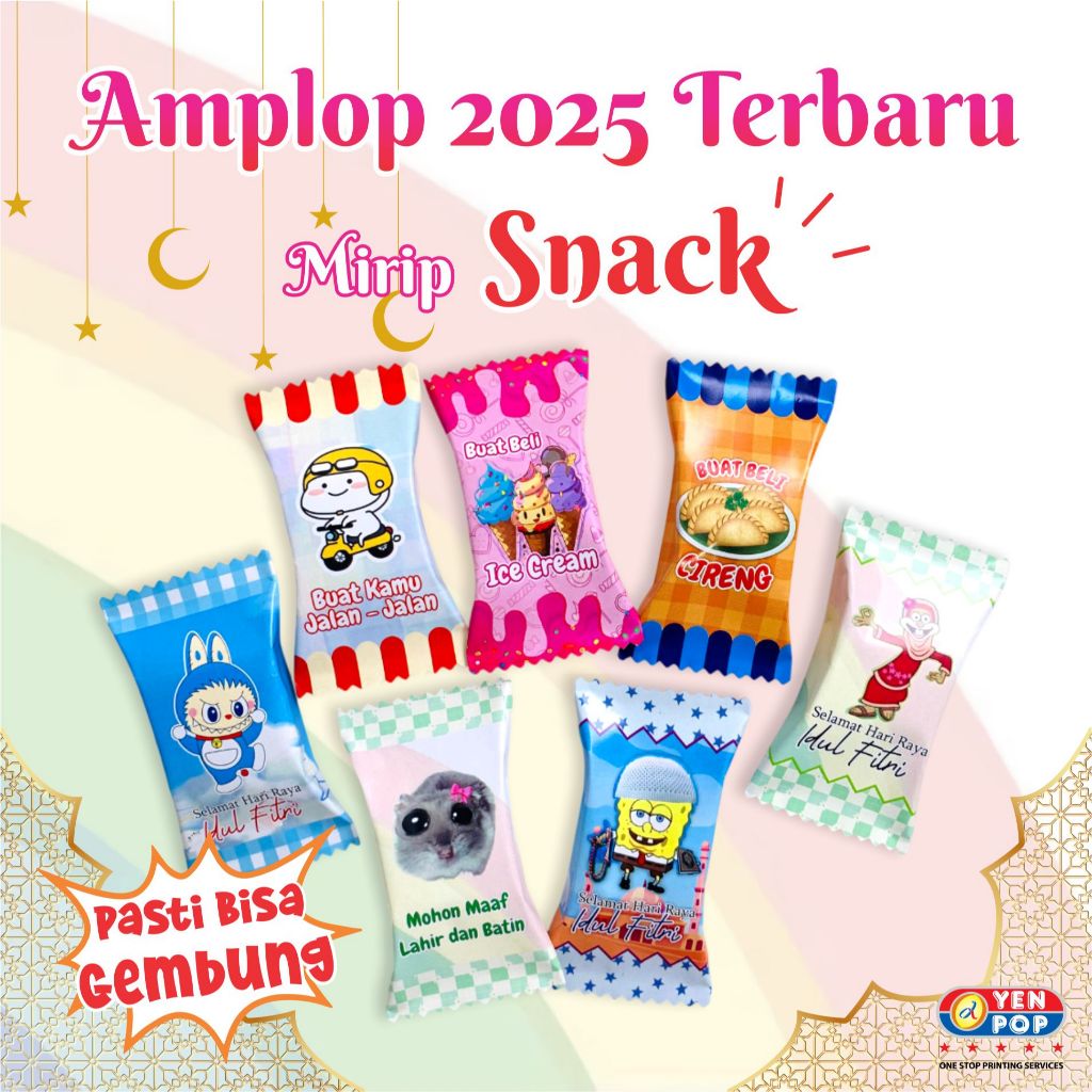 

Amplop Lebaran Snack Terbaru Viral (ISI 24 pcs) siap pakai / THR lebaran 2025 viral