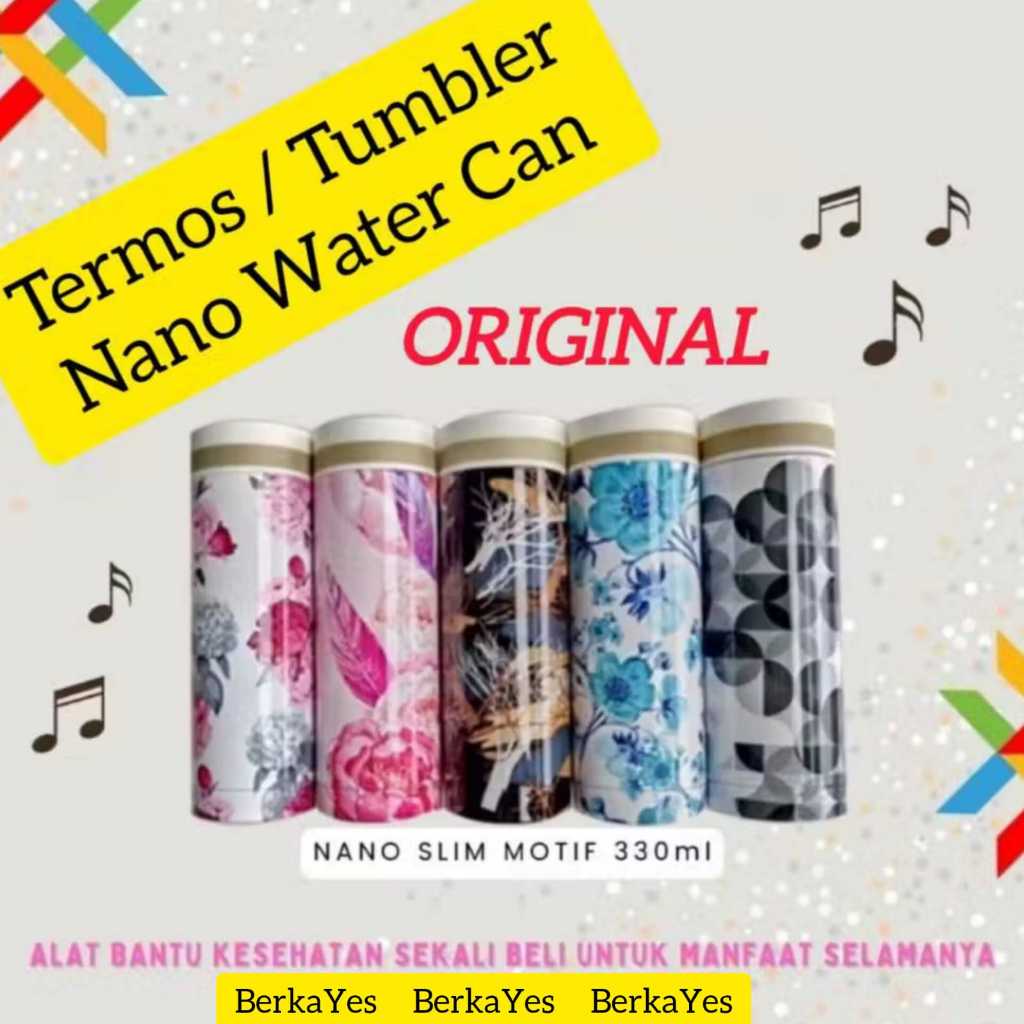 Tumbler Thermos Termos Kesehatan Nano Water Can Nano Can Nano SLIM 330ml Whit Fir EBS SMN