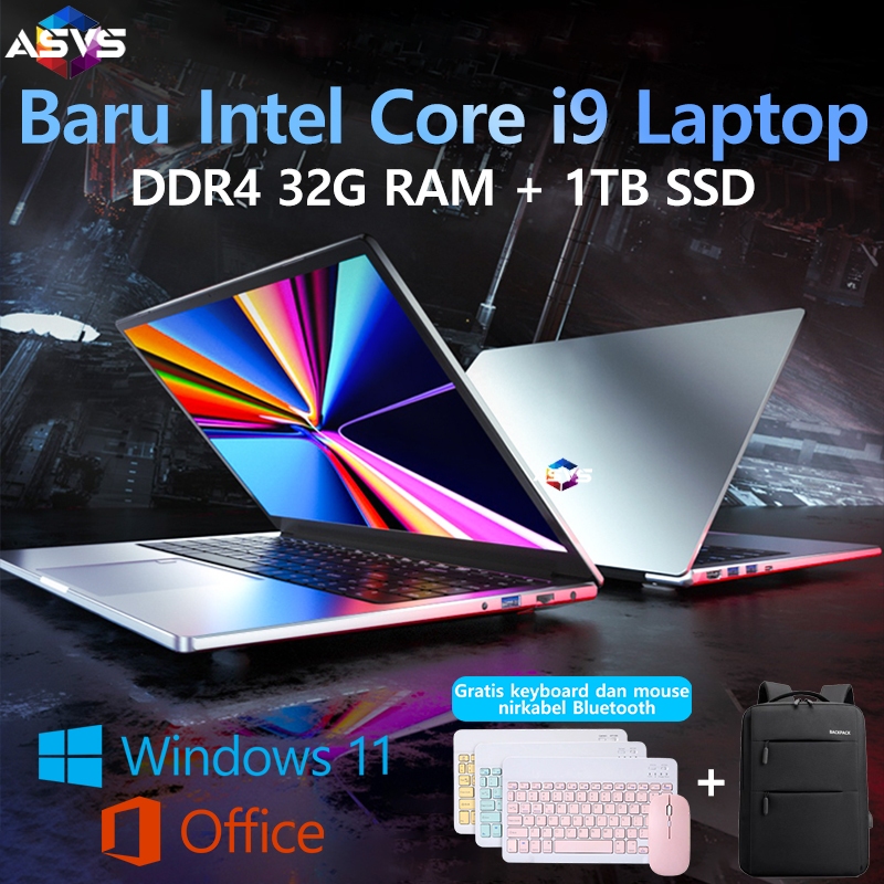 Baru Prosesor Intel Generasi core i9 Laptop Terbaru untuk Gaming dan Pekerjaan Rumahan 15.6 Inci,  M