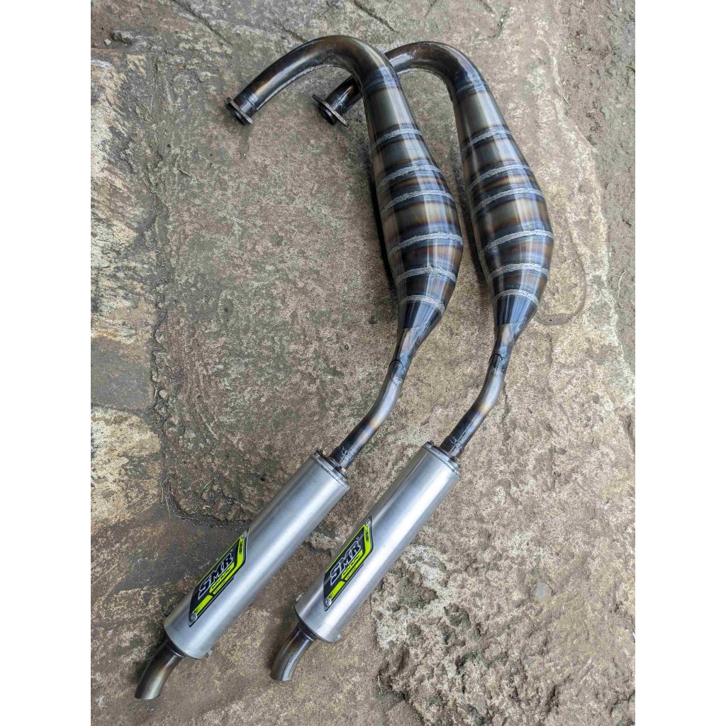 Knalpot SMR RX King Kolong PDK Scorpio Plat Almu - Leher Plepet
