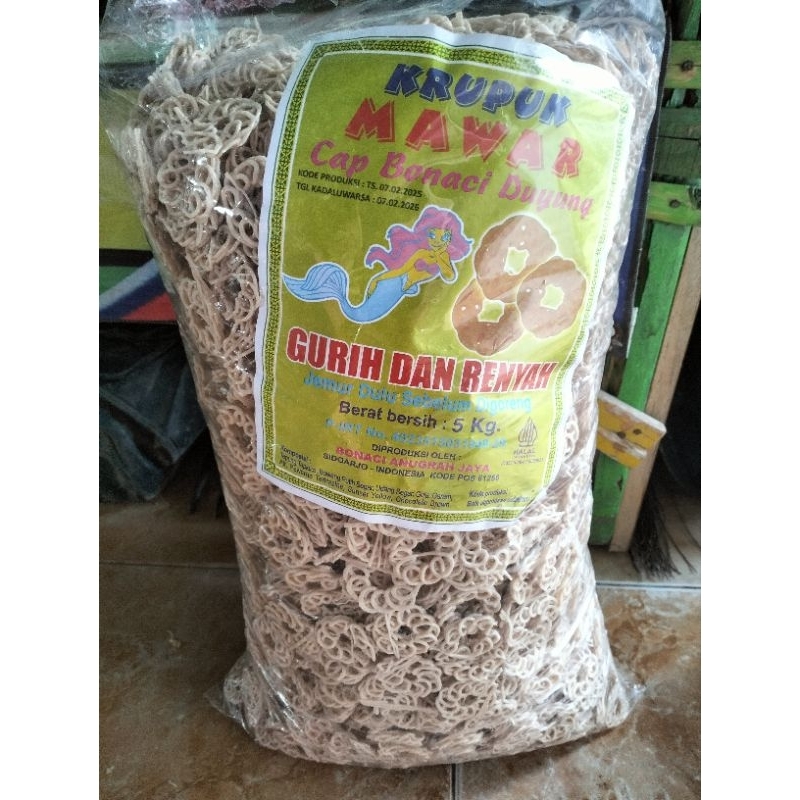 

krupuk mawar mentah