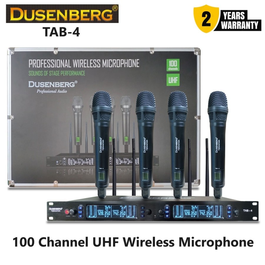 Microphone wireless Dusenberg Tab 4 original 4 channel mic wireless