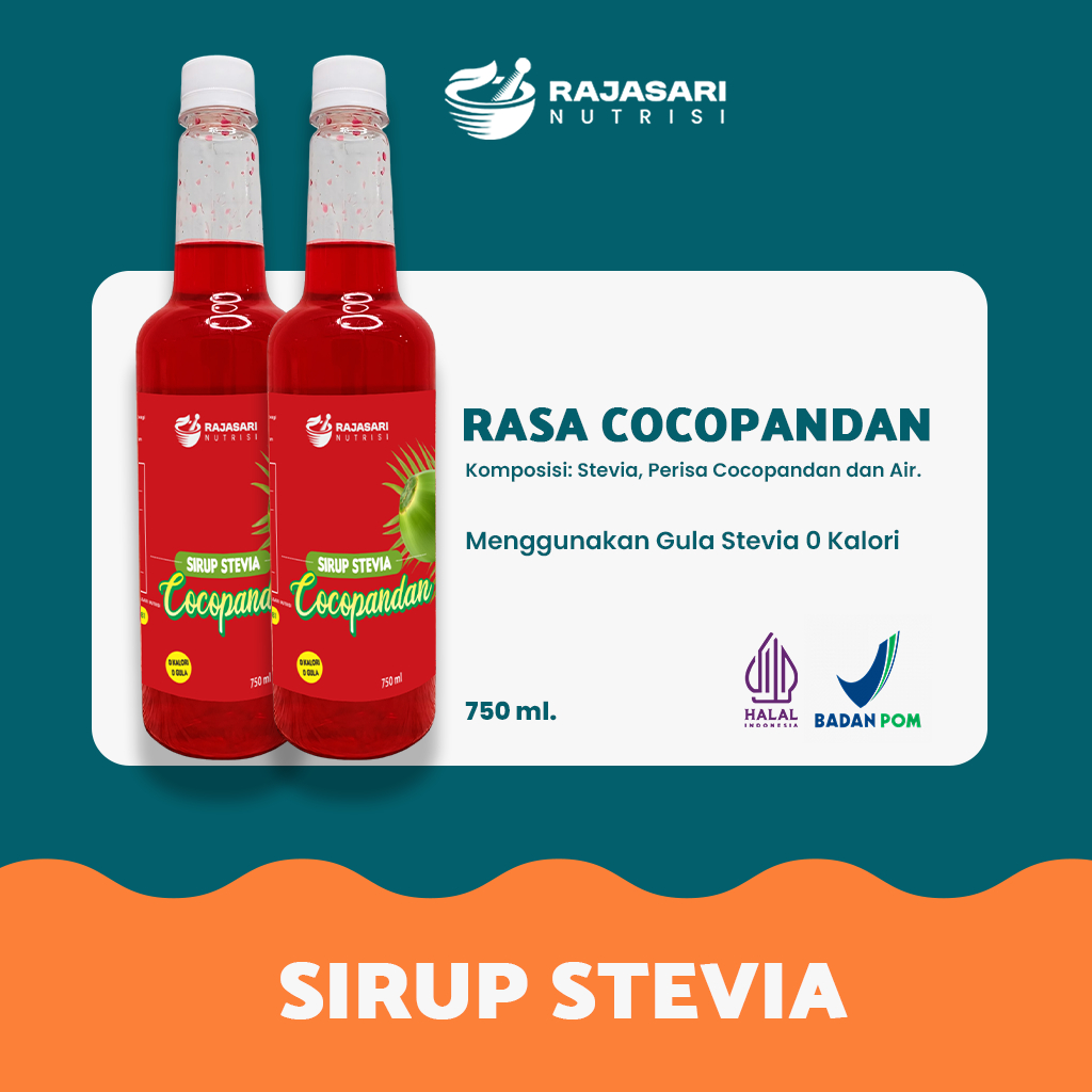 

Sirup Stevia 0 Kalori Coco Pandan 750 ml, Pemanis Alami Tanpa Gula dan Kalori