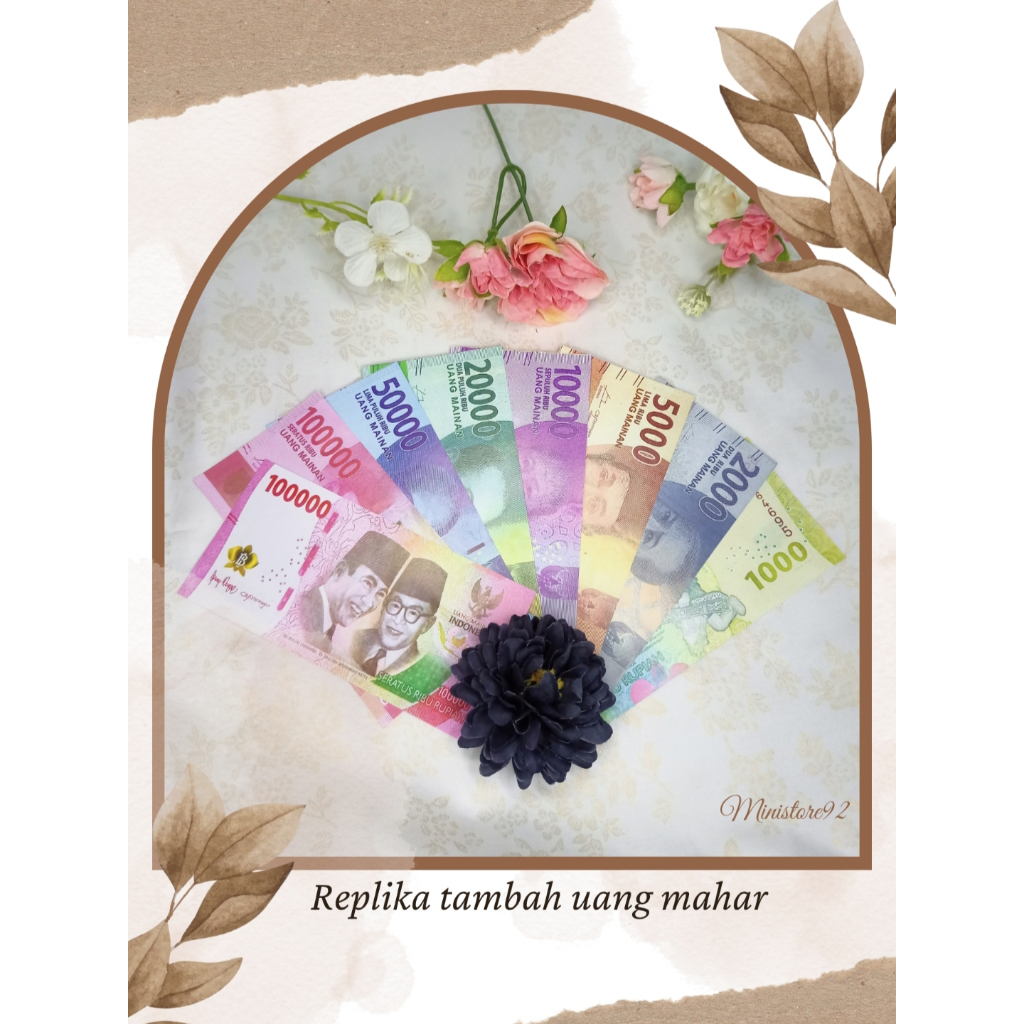 Uang Kertas Baru 2023 Replika Mahar - Uang Gulung Mahar -Uang Replika Pernikahan - Rupiah replika