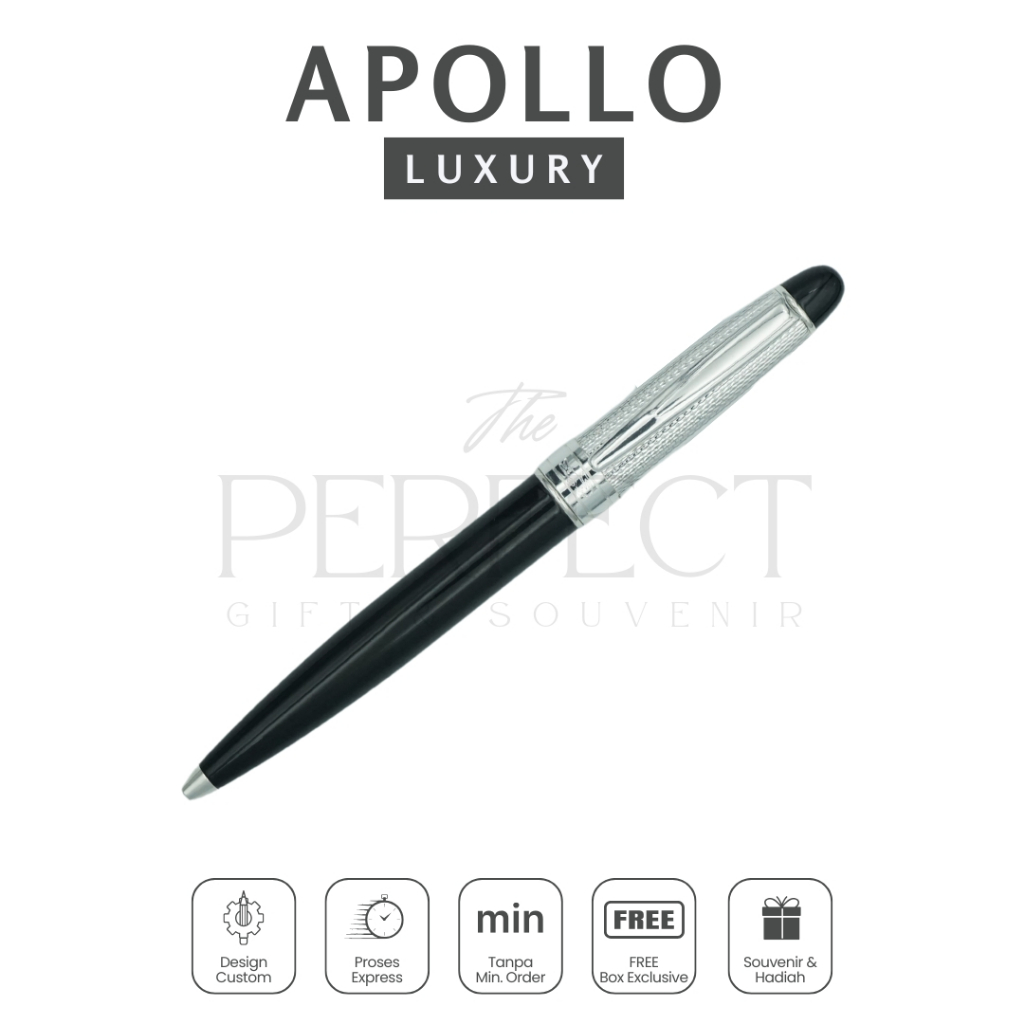 

Apollo Luxury Pen Ballpoint Free Box Custom Grafir Exclusive Promosi Gift Kado Souvenir