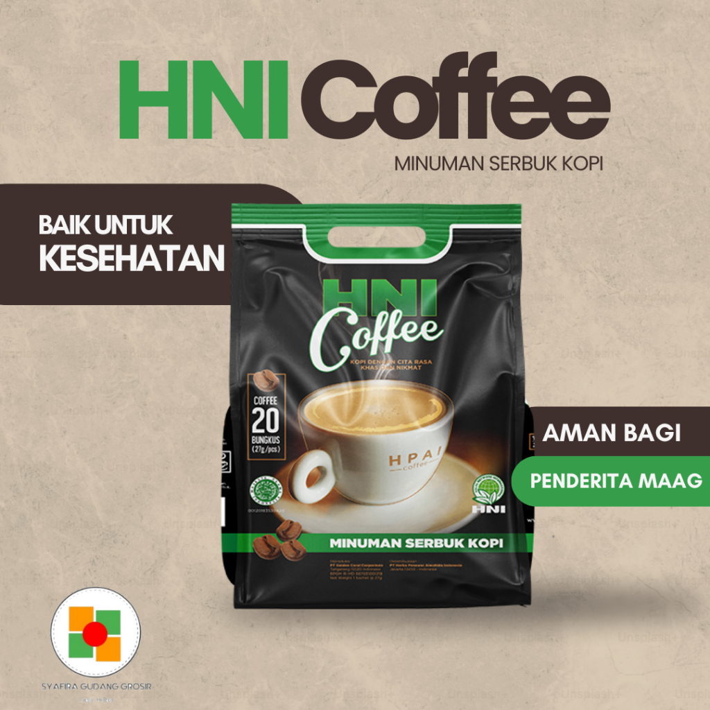 

HNI COFFEE 20 sachet Kopi dari Biji Kopi Alami dan Herba Pilihan