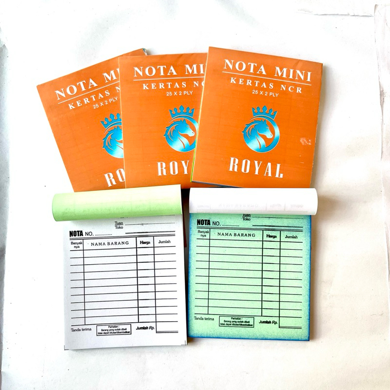 

(10 Buku) Nota Mini 2 Ply NCR isi 50 Lembar 25Set Nota Loundry Murah