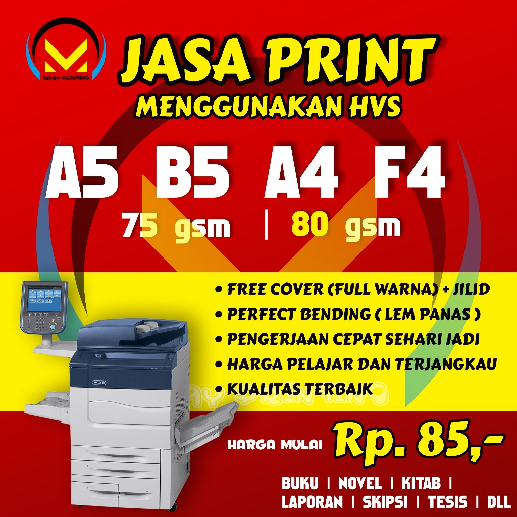 

jasa print hitam putih / cetak buku / print dokumen /A5,B5,A4,F4,A3