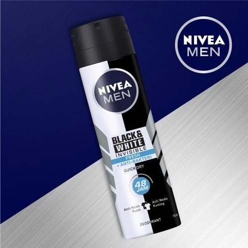 NIVEA MEN DEO SPRAY 150ML BLACK&WHITE FRESH / NIVEA MEN DEODORANT FRESH SPRAY