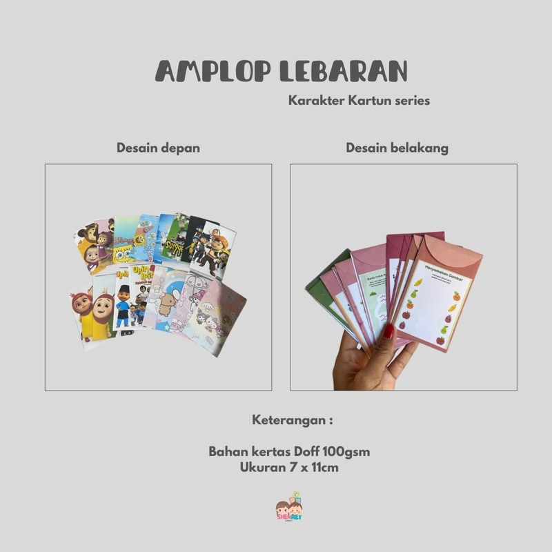 

Amplop Lebaran (Karakter kartun series) 1pak isi 20pcs