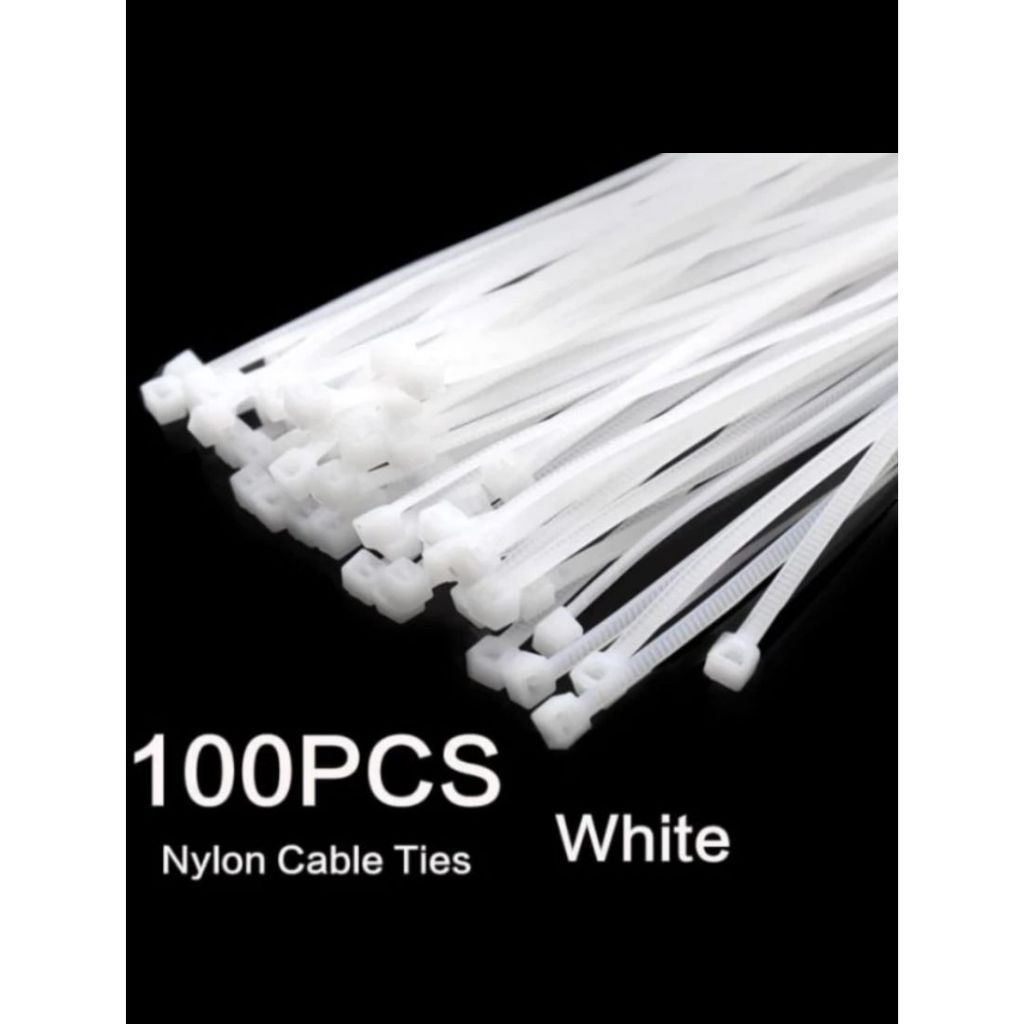 Kabel Ties 4,8 X 250 MM Cable Ties Kabel Ties Pengikat Kabel Putih