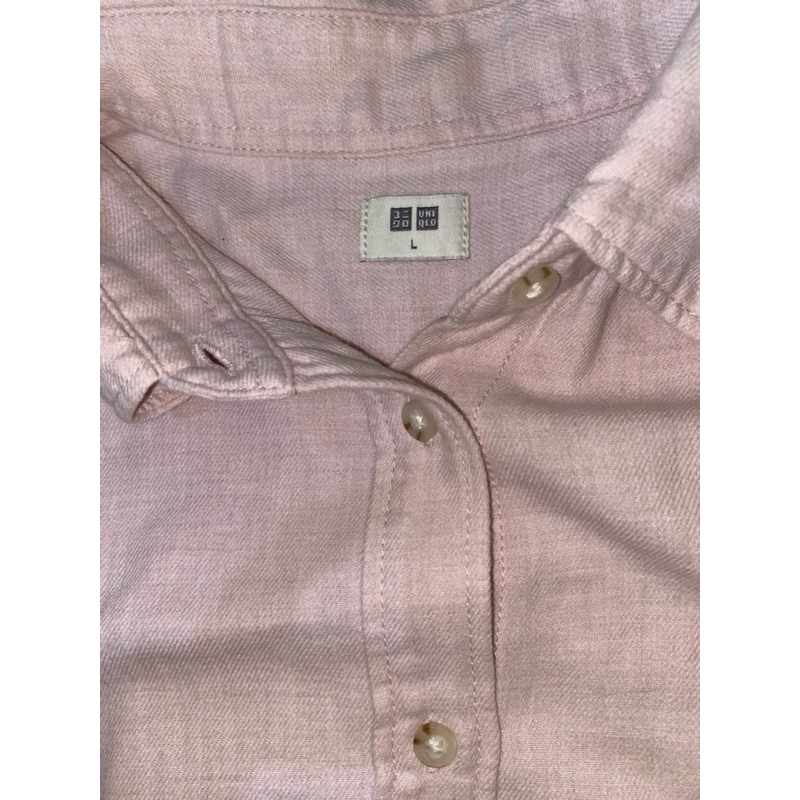 (preloved) UNIQLO KEMEJA SOFT PINK